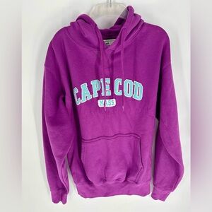 Cuffys Womens Cape Cod Massachusetts Beach Pullover Hoodie Sweatshirt Purple M